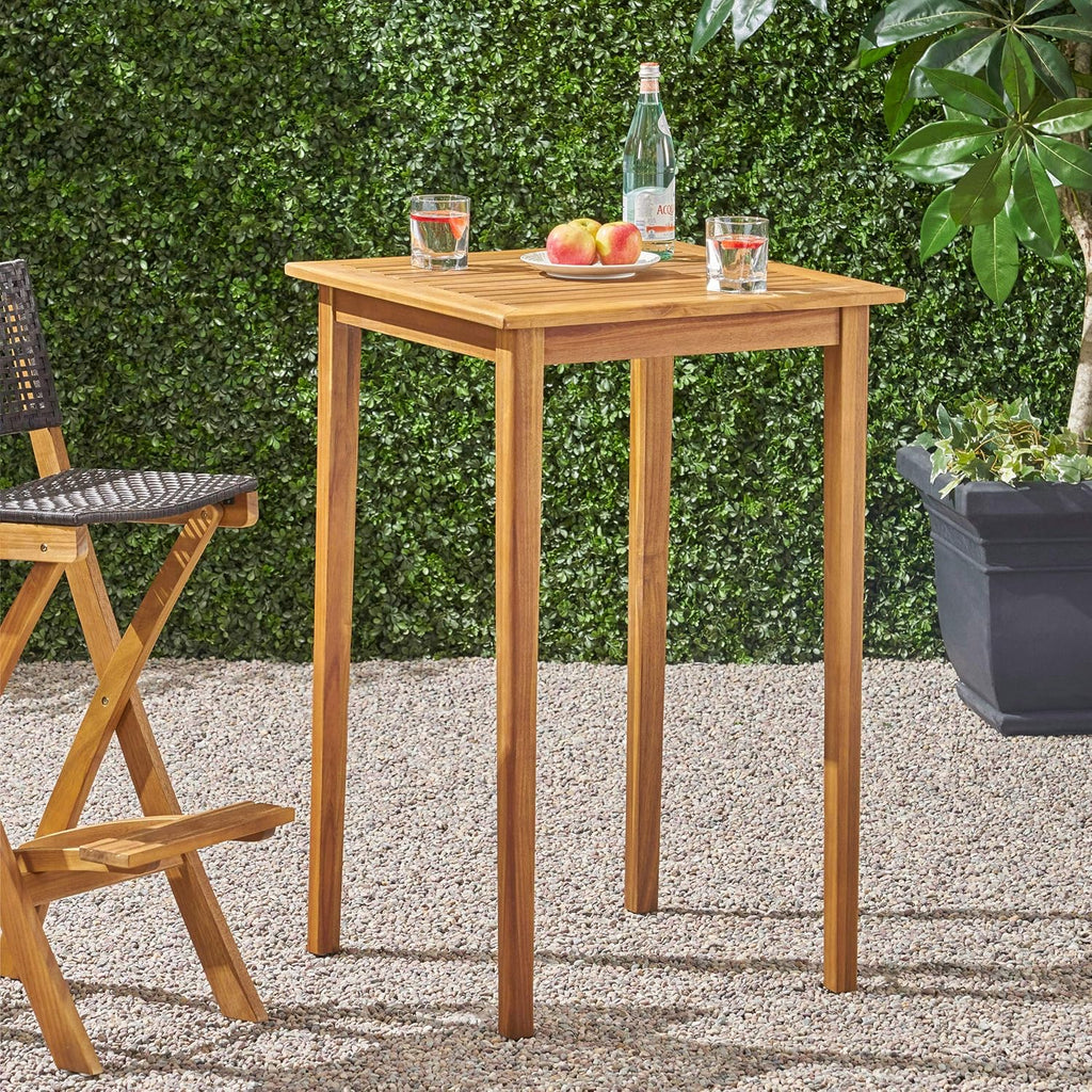 Acacia Wood Square Bar Table C456