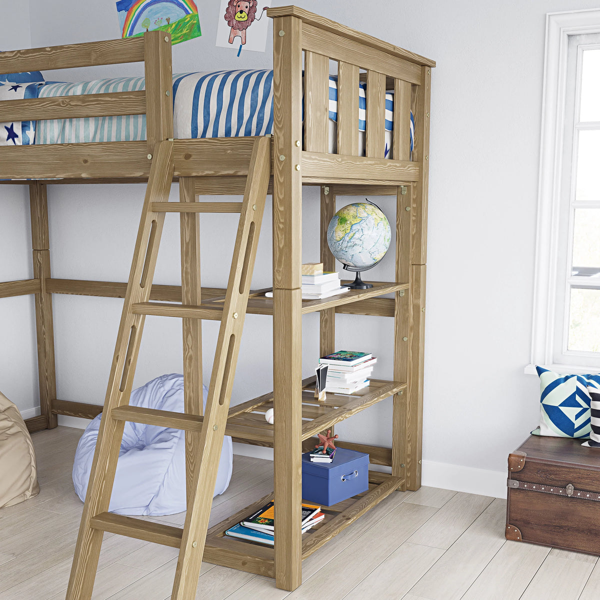 Twin Loft Bed Espresso S452