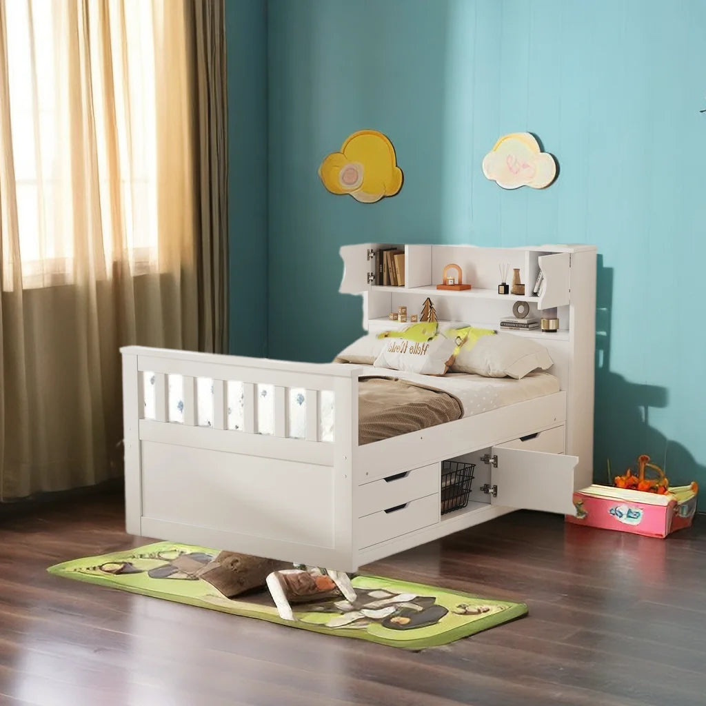 Twin Size Captain Platform Bed with Storage Y915623