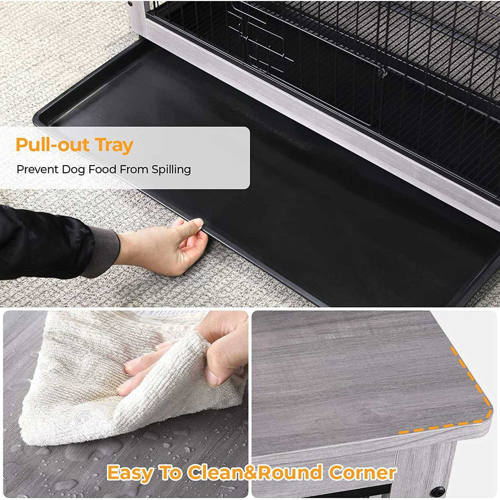 Wooden Dog Crate End Table Z8969