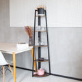 65 Inch Brown 5-Tier Corner Shelf Y2533