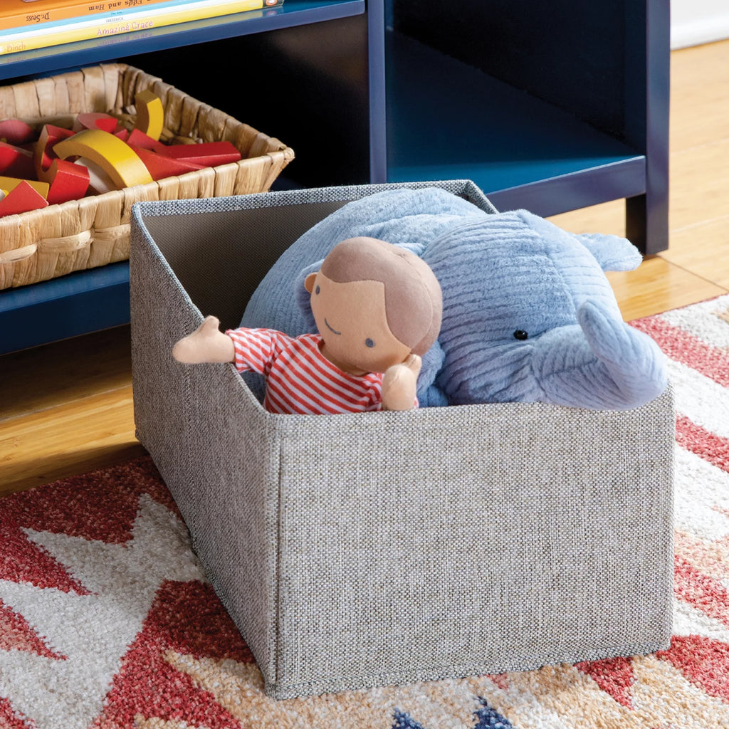 Kids' Wooden Bookshelf and Toy Storage Bench with Bins Y35783