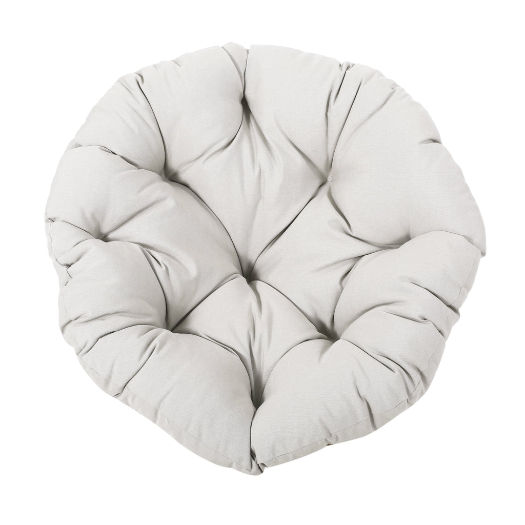 Papasan Swivel Chair Cushion Light Brown and Beige G8451