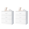 Set of 2 White 3 Drawer Dresser I562744