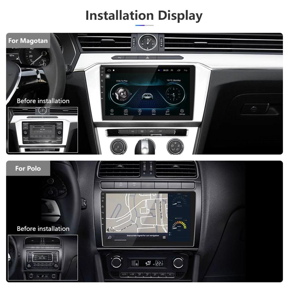Android 12 Double 2 Din Car Stereo Radio 10.1'' HD Touch Screen 1080P Car Multimedia Player Head Unit Bluetooth WIFI GPS FM Receiver with Rearview Camera Y3386