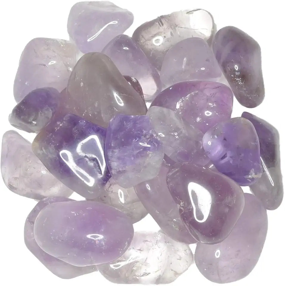 3 lbs Amethyst Tumbled Stones Grade 1 Medium 1" to 1.5" Bulk Natural Polished Gemstone S18755