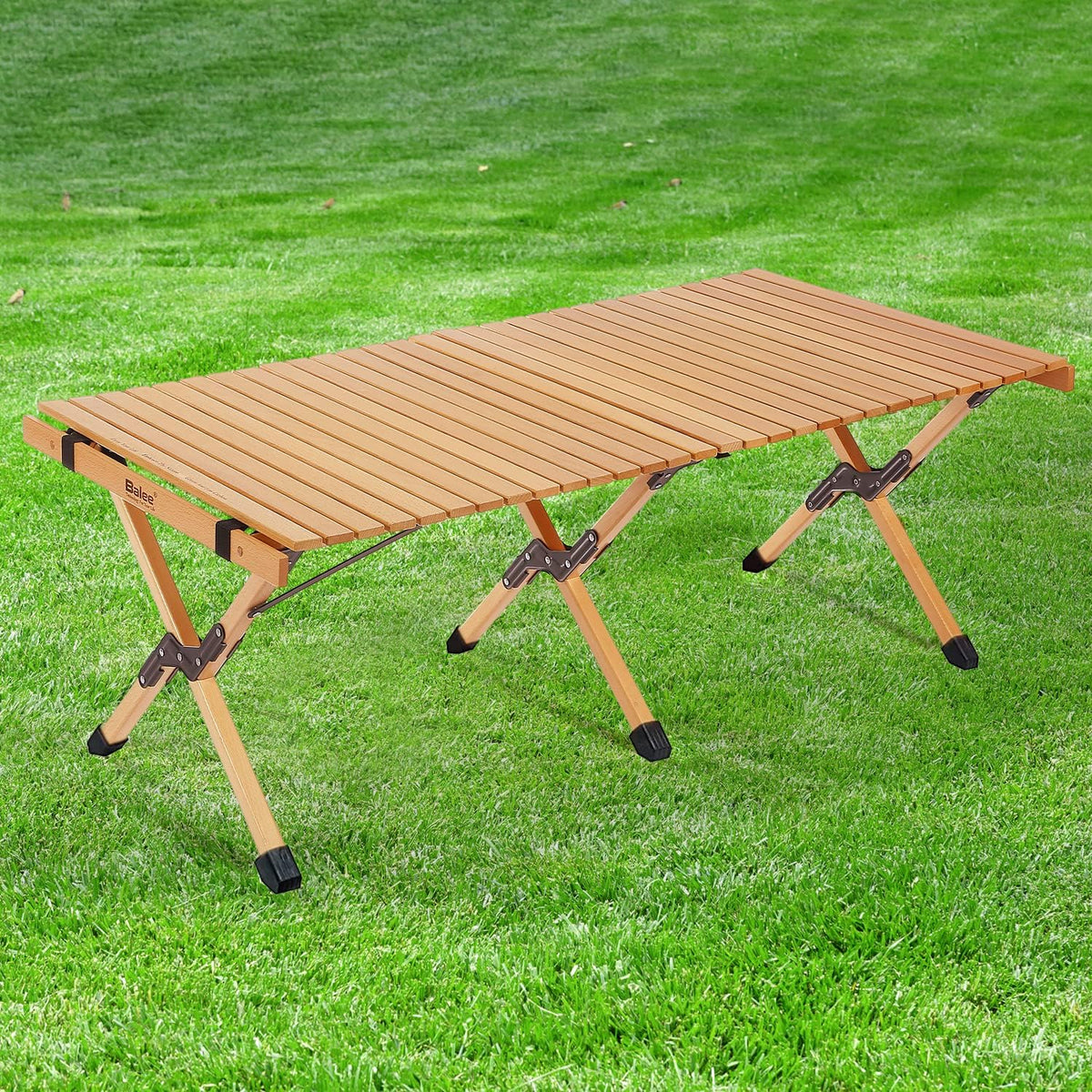 4ft Foldable Wooden Picnic Table with Carry Bag U340063