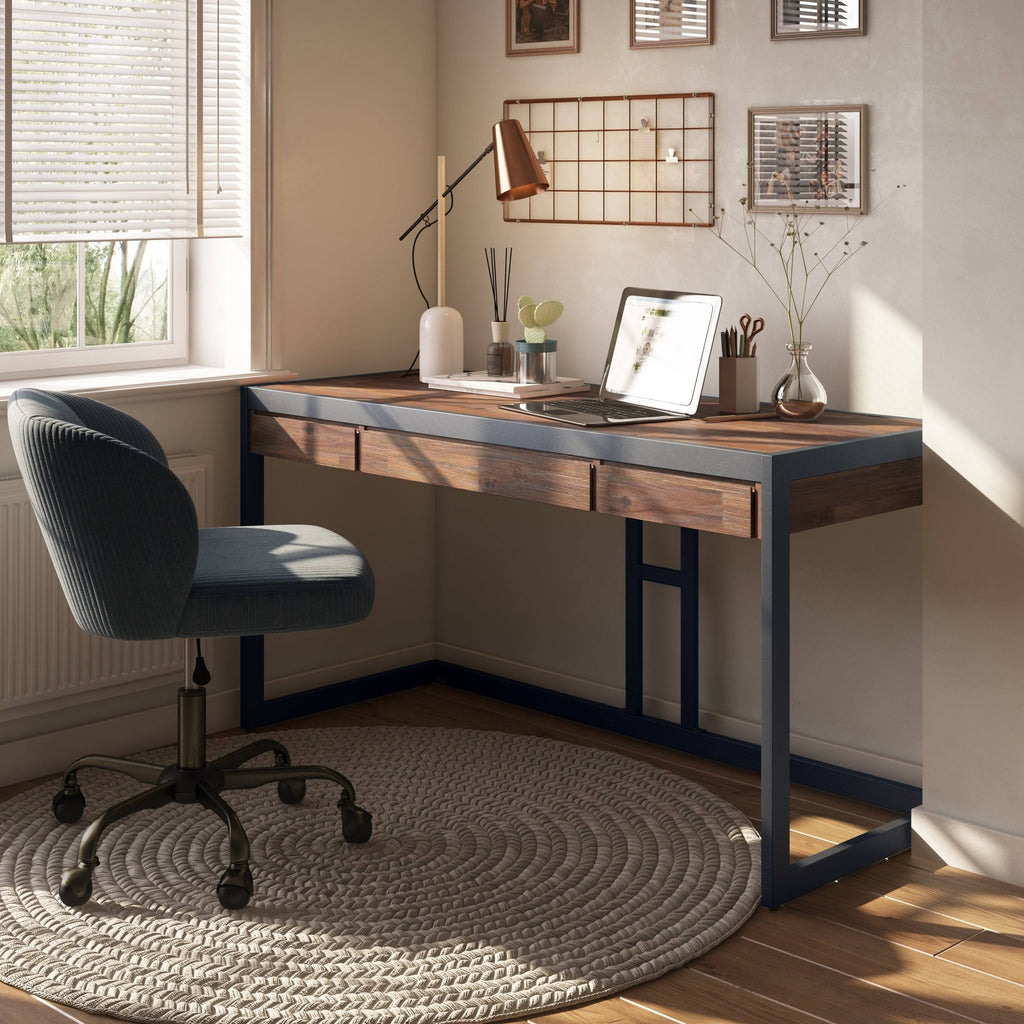 Solid Acacia Wood 60 inch Writing Desk C57349