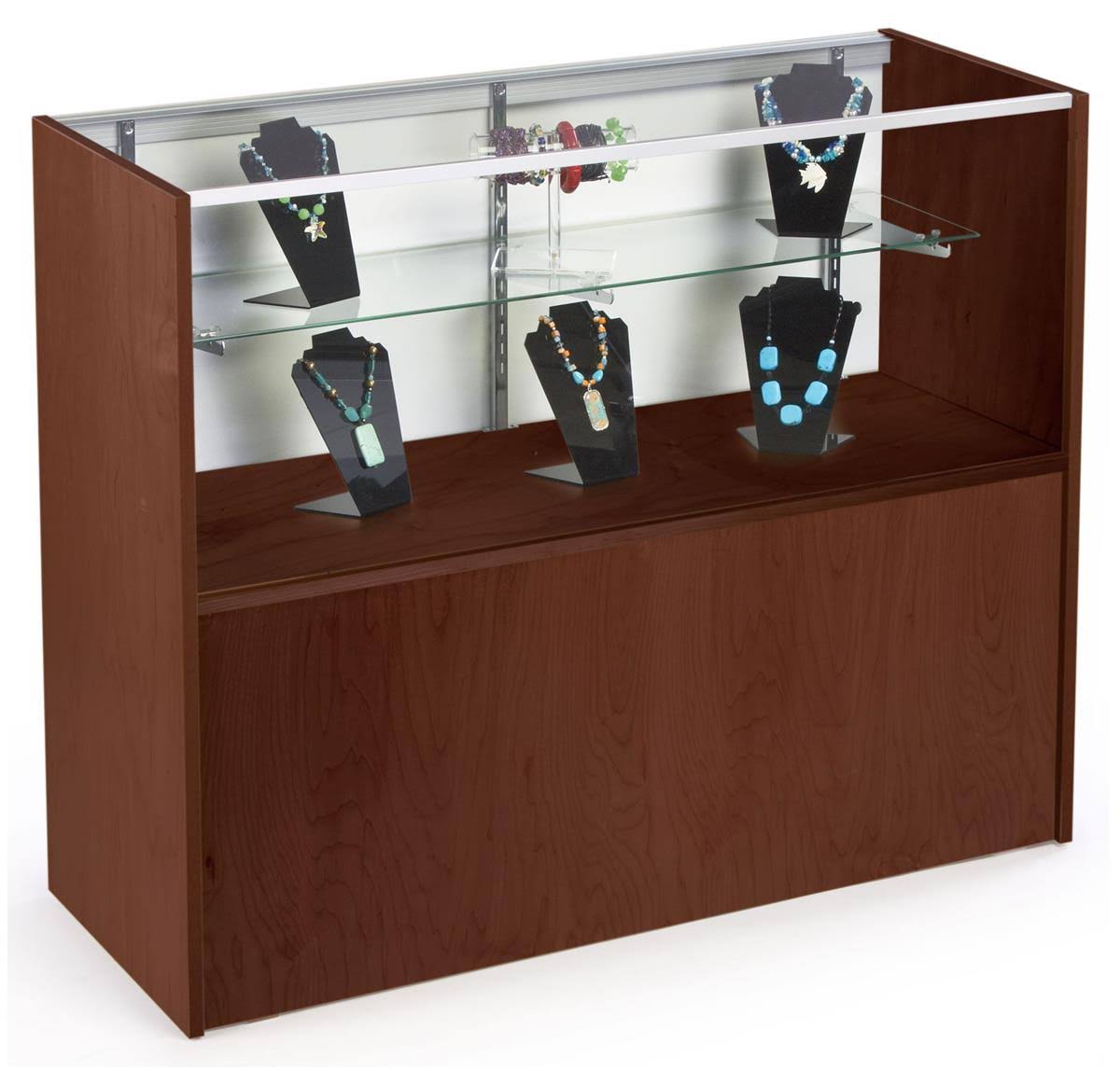 Counter Showcase with Cherry Melamine Finish M495000