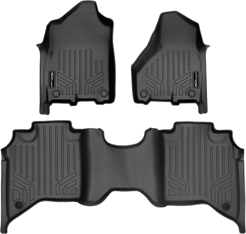 Custom 2 Row Black Floor Mats Liner Set Q87898