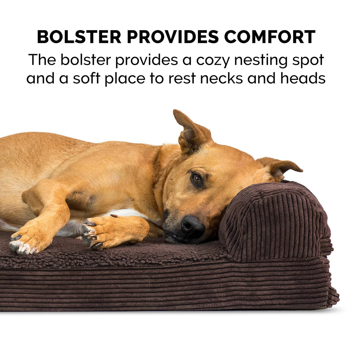 Memory Foam Corduroy Chaise Lounge Pet Bed H902366