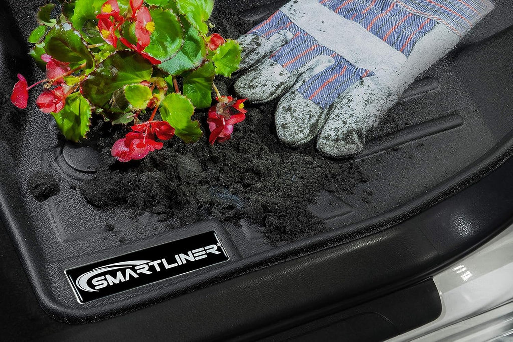 Custom 2 Row Black Floor Mats Liner Set Q87898