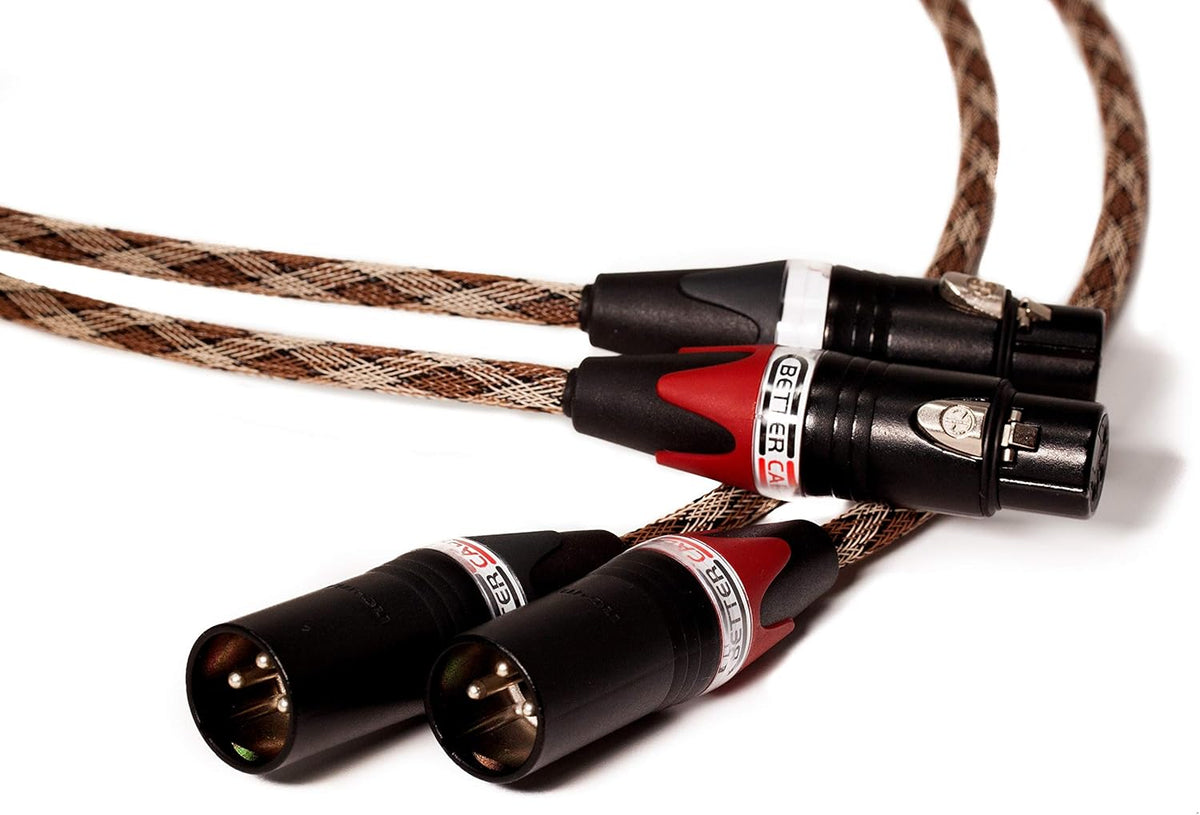 Balanced XLR Audio Cable, 1 meter, Stereo Pair E25462