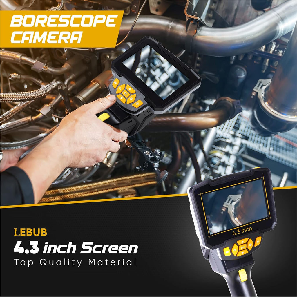 Waterproof Borescope Inspection Camera with 4.3-Inch LCD Screen F66656