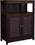 Gray Freestanding Bathroom Storage Cabinet with Adjustable Shelf D998