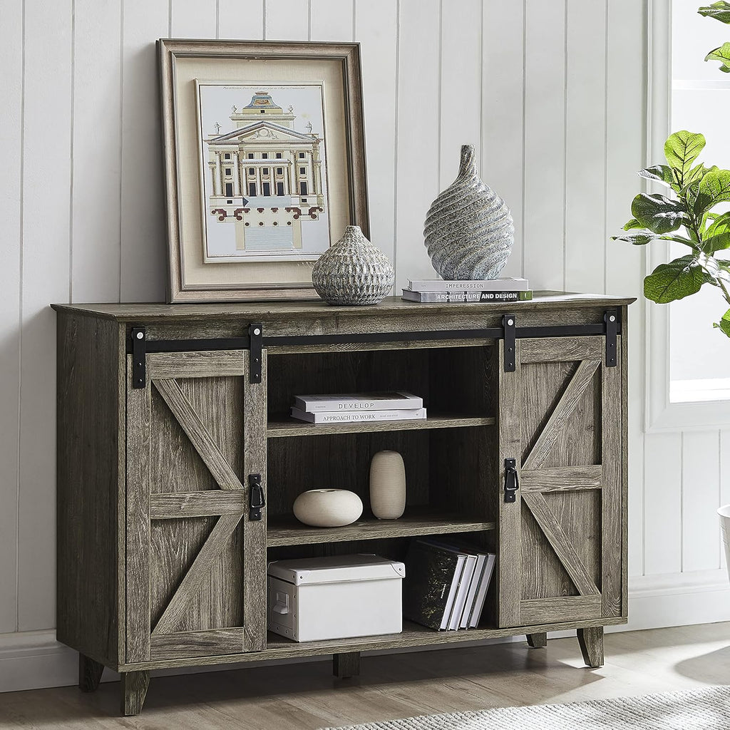 50 inch Sideboard Buffet with Sliding Barn Doors R17147