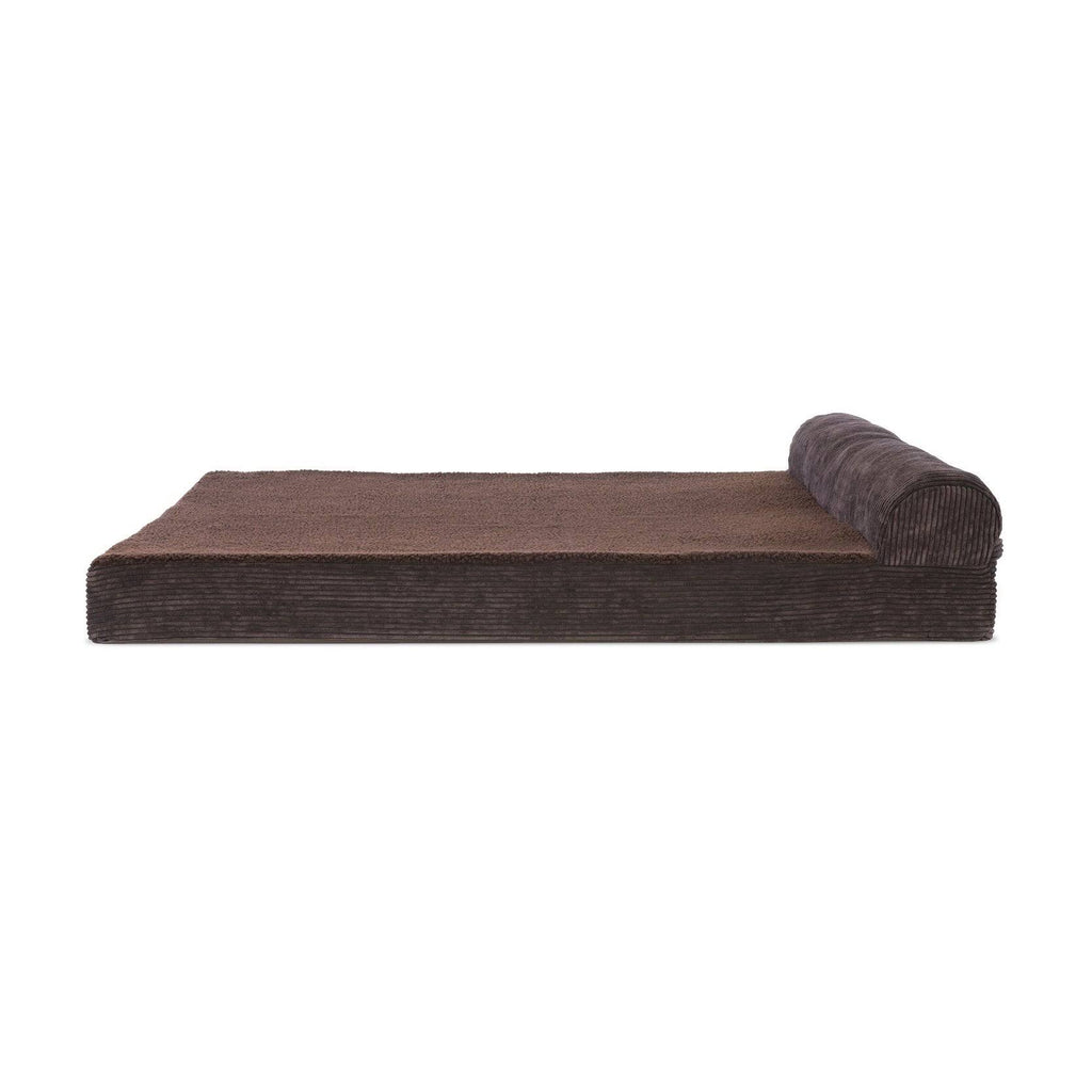 Memory Foam Corduroy Chaise Lounge Pet Bed H902366