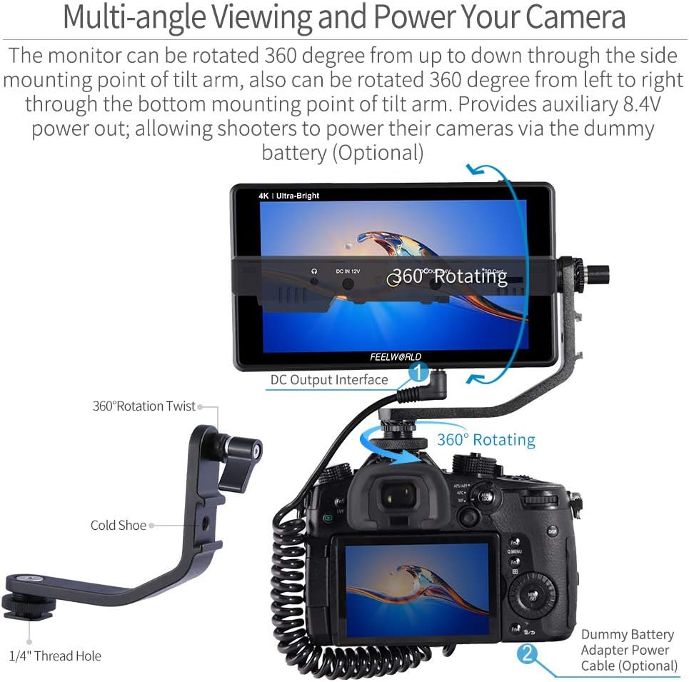 6 Inch Touch Screen DSLR Camera Field Monitor O62188