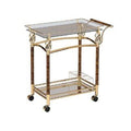 Gold Plated Clear Glass Serving Cart N634500