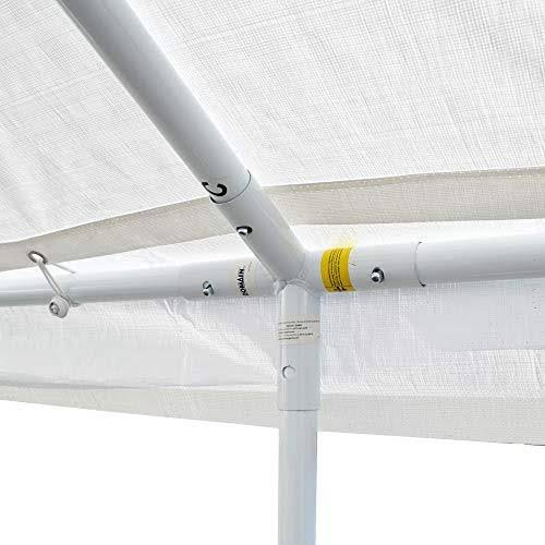 White Steel Carport V967121