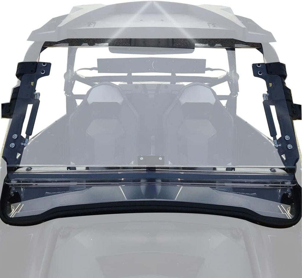 3-IN-1 Scratch Resistant Full Clear Flip Down Windshield J721