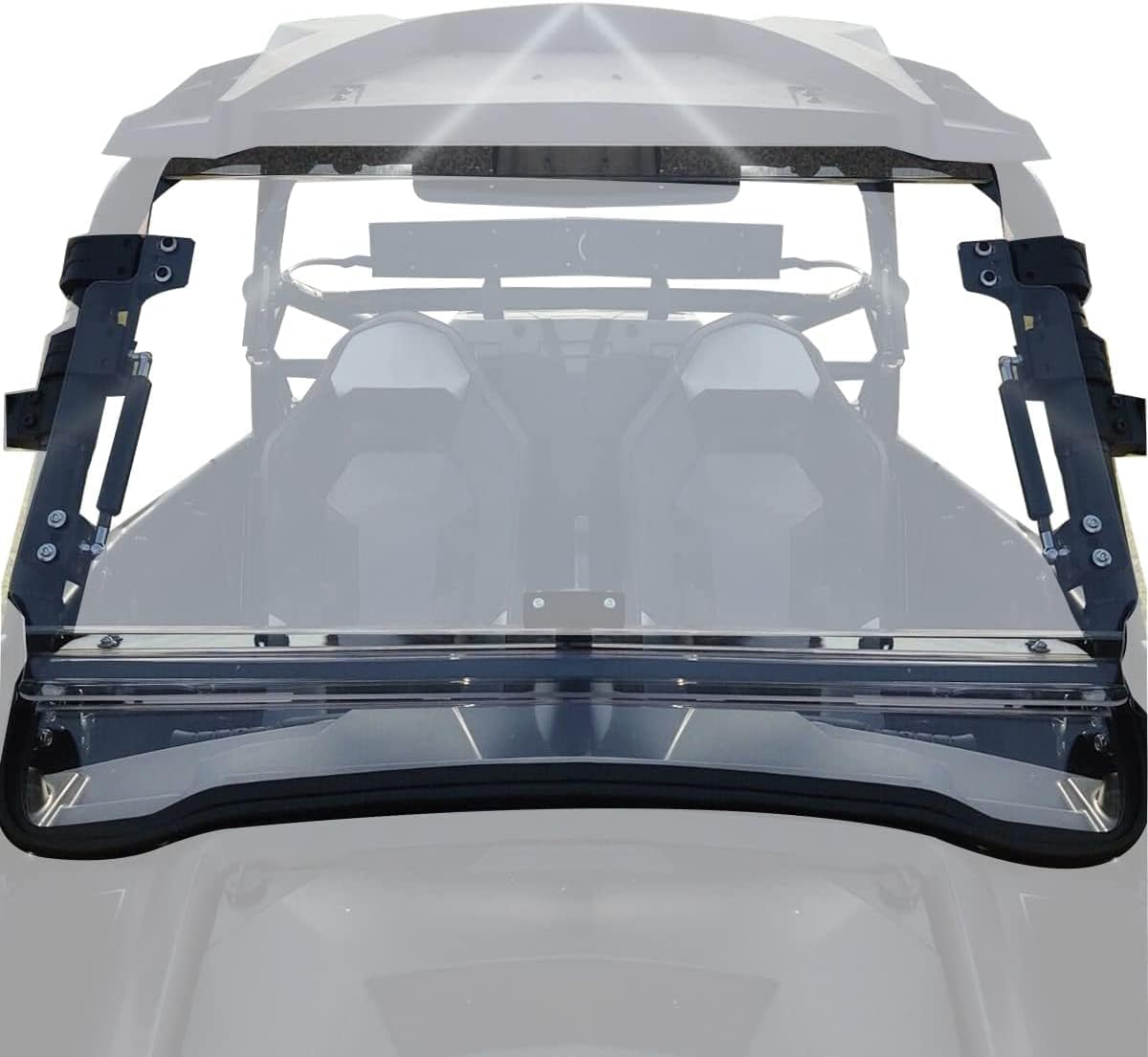 3-IN-1 Scratch Resistant Full Clear Flip Down Windshield J721