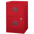 Red Two Drawer Steel Filing Cabinet M43176