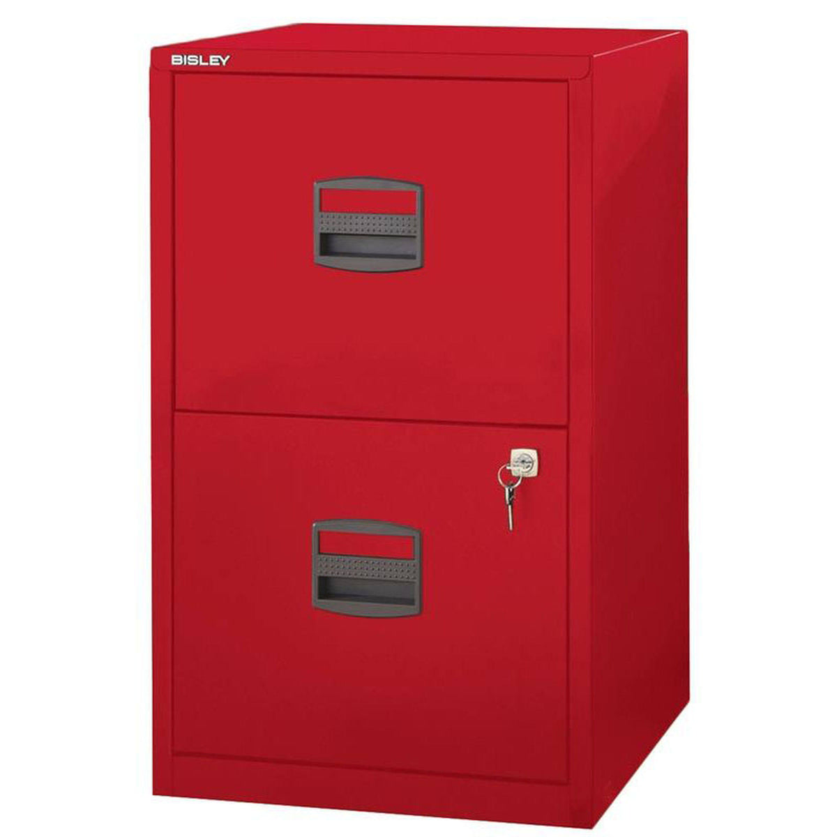 Red Two Drawer Steel Filing Cabinet M43176