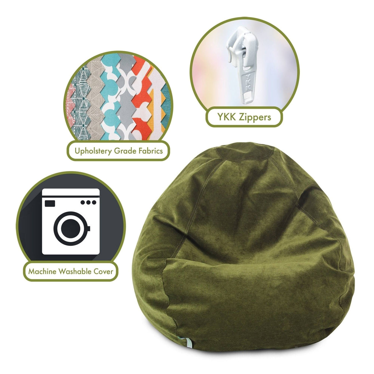 Large Classic Bean Bag Chair E869327