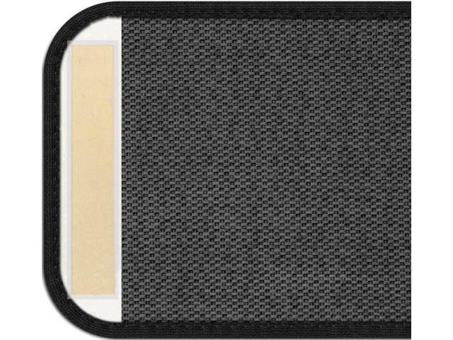 Set of 12 Black Adhesive Carpet Stair Treads C63595