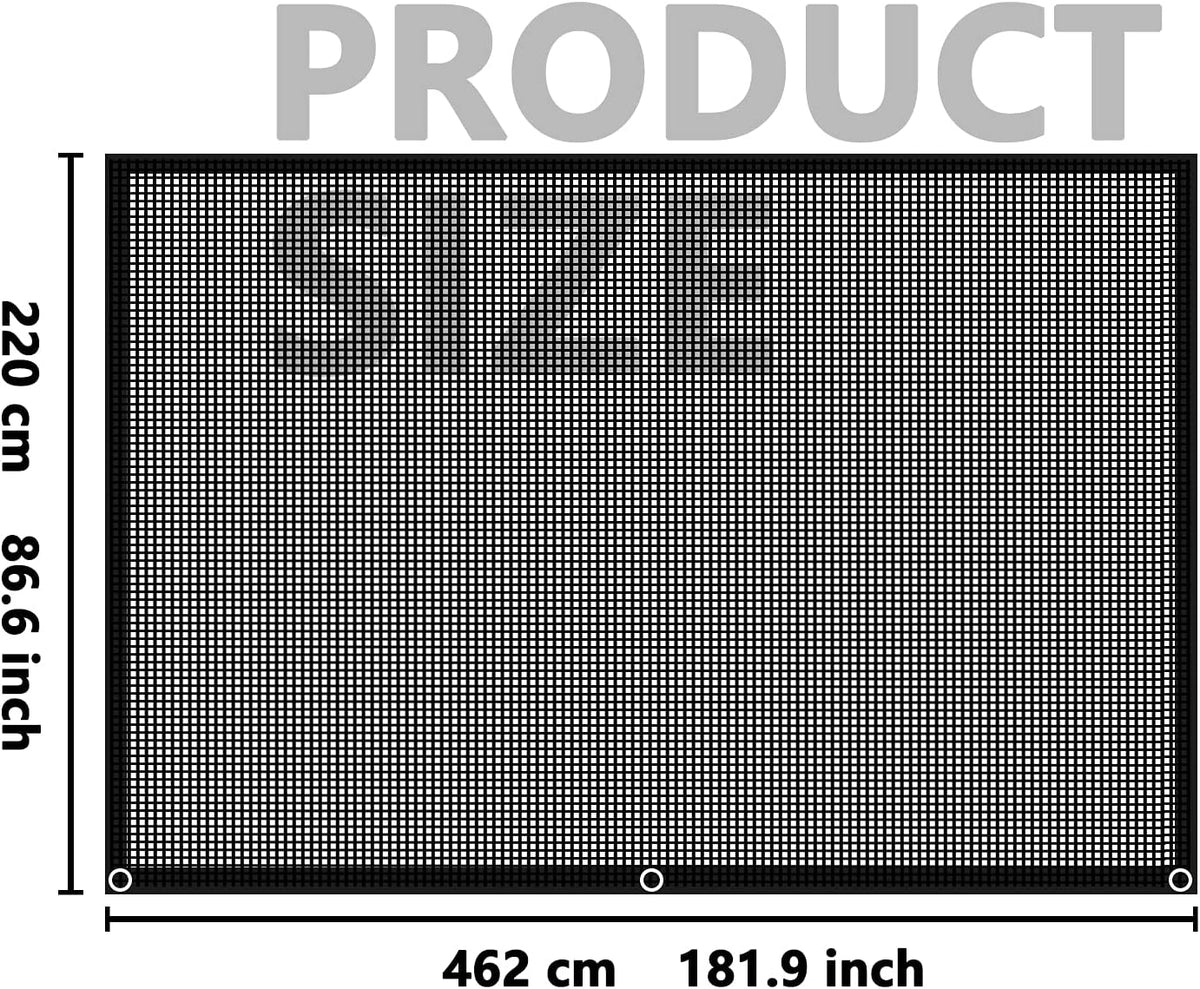 7'x15'2 Black Mesh RV Awning Sun Shade M878013