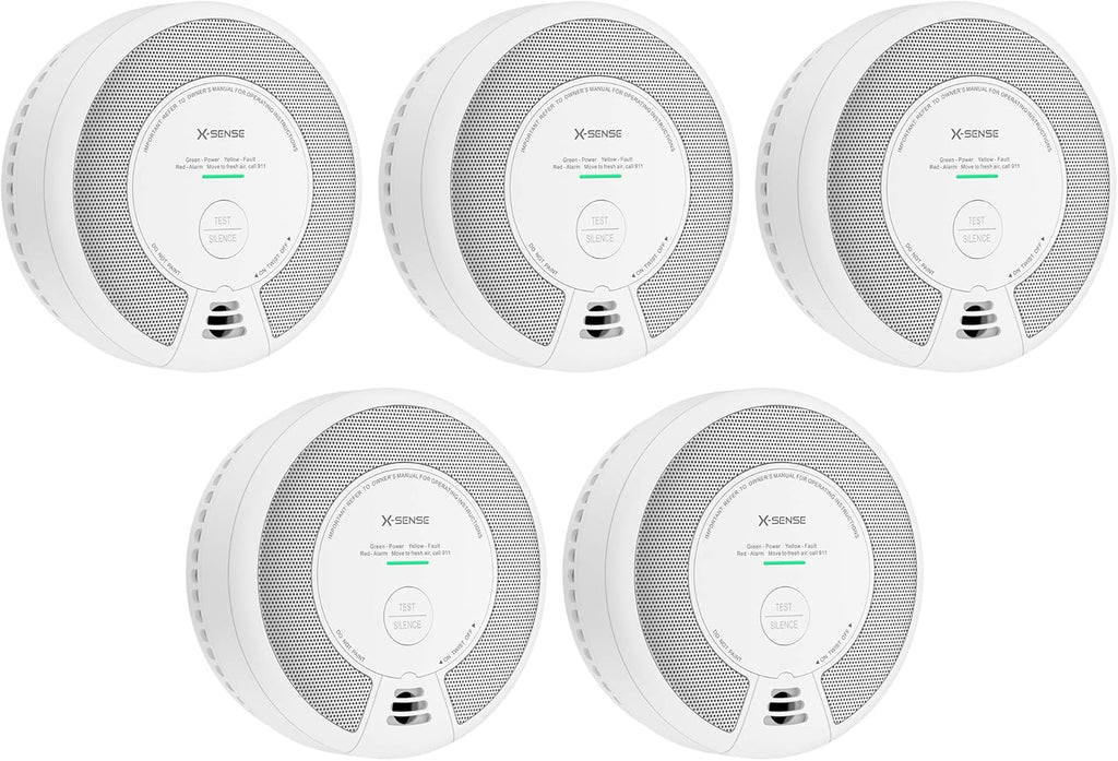 Wireless Interconnected Combination Smoke and Carbon Monoxide Detector, 10-Year Battery, Pack of 6 I1902