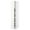 White High Cabinet with Wire Baskets O714
