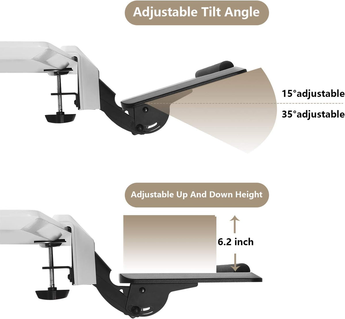 Adjustable Keyboard Tray with C Clamp Mount X300