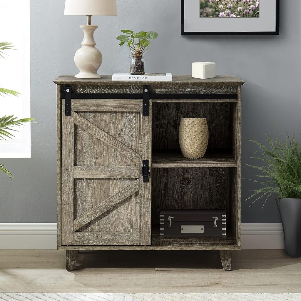 50 inch Sideboard Buffet with Sliding Barn Doors R17147
