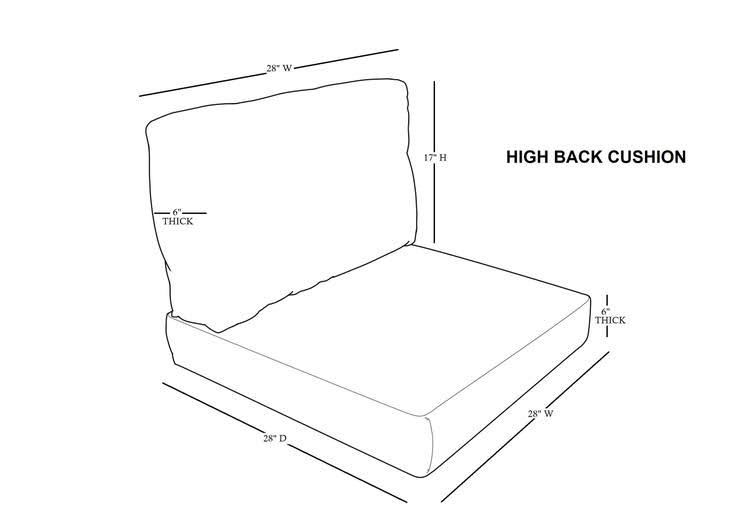 High Back Cushion Set V606