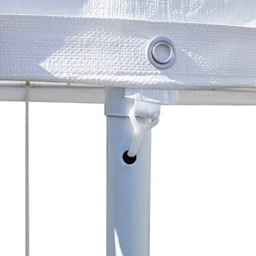White Steel Carport V967121
