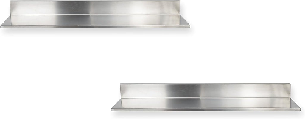Stainless Steel Wall Shelf Set of 2 V3206