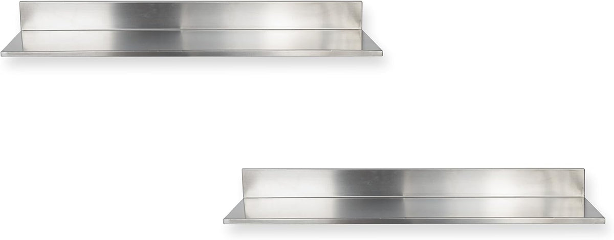 Stainless Steel Wall Shelf Set of 2 V3206