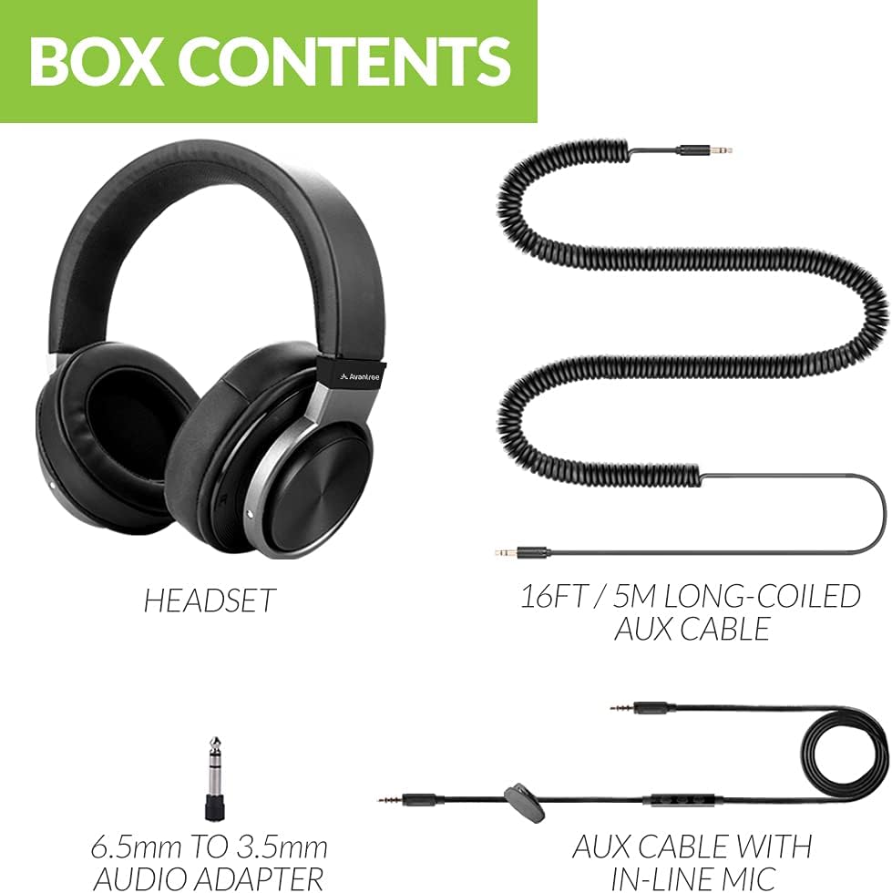 Extra Long Cord Over Ear Headphones Wired with 3.5mm AUX N40827