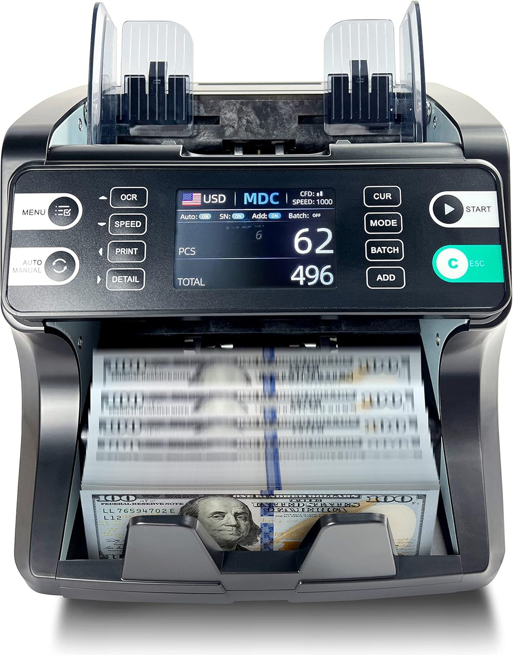 Multi-Currency Money Counter Machine with Counterfeit Detection L3361
