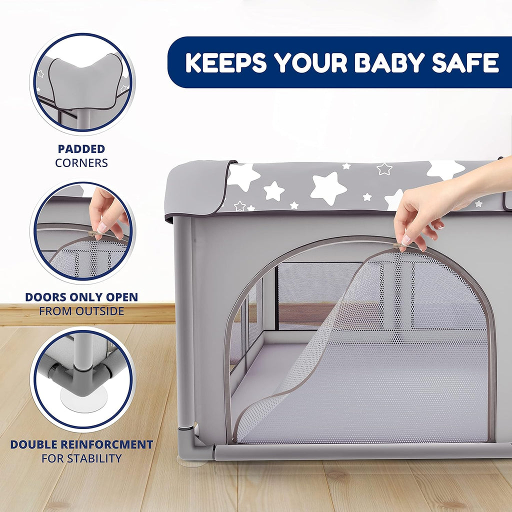 X-Large Foldable Portable Baby Playpen with Carry-Case U157085