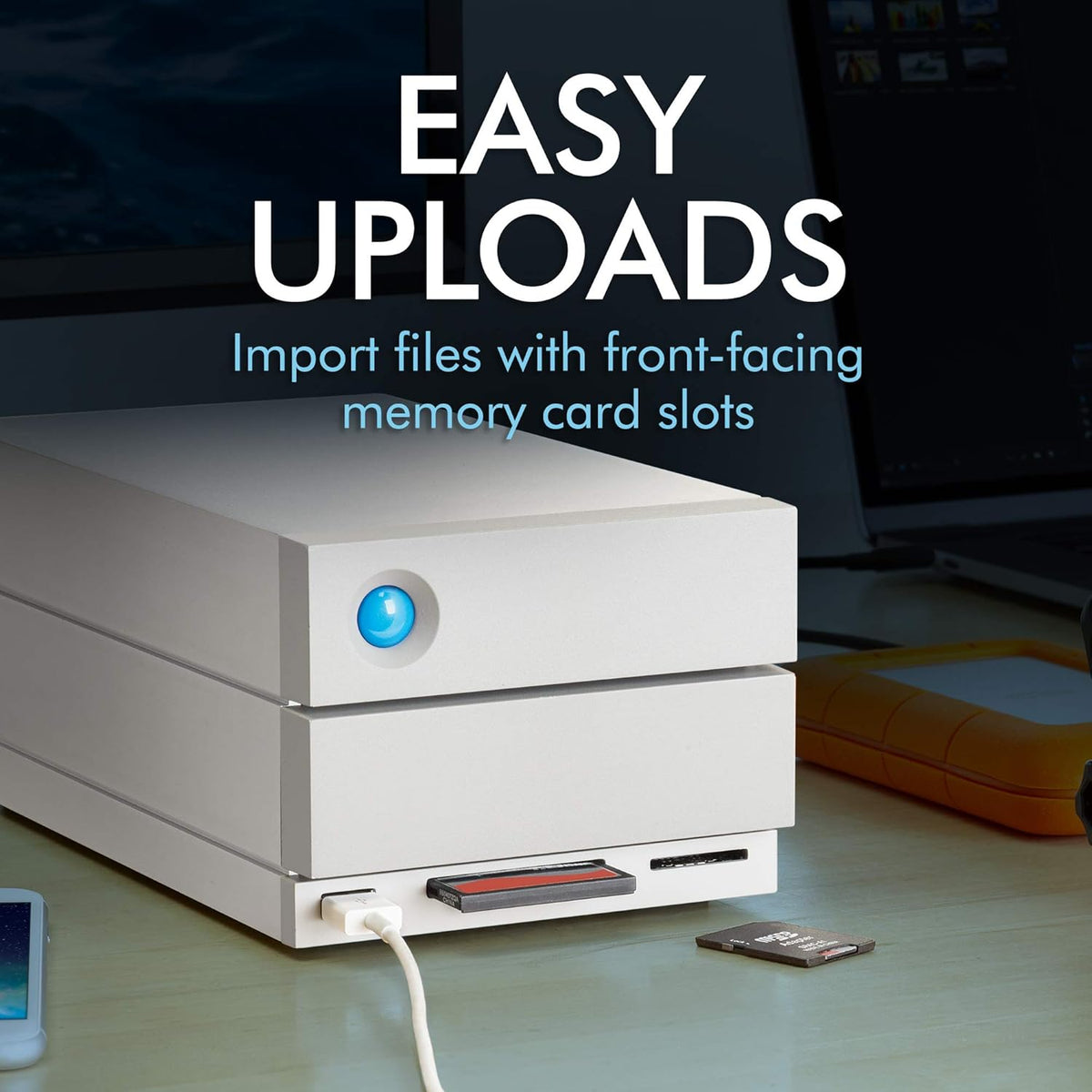 8TB External RAID Hard Drive with SD Card CF Card Slots Y403726