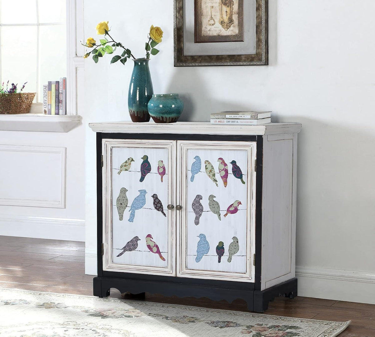 White Storage Cabinet with 2 Doors G319762