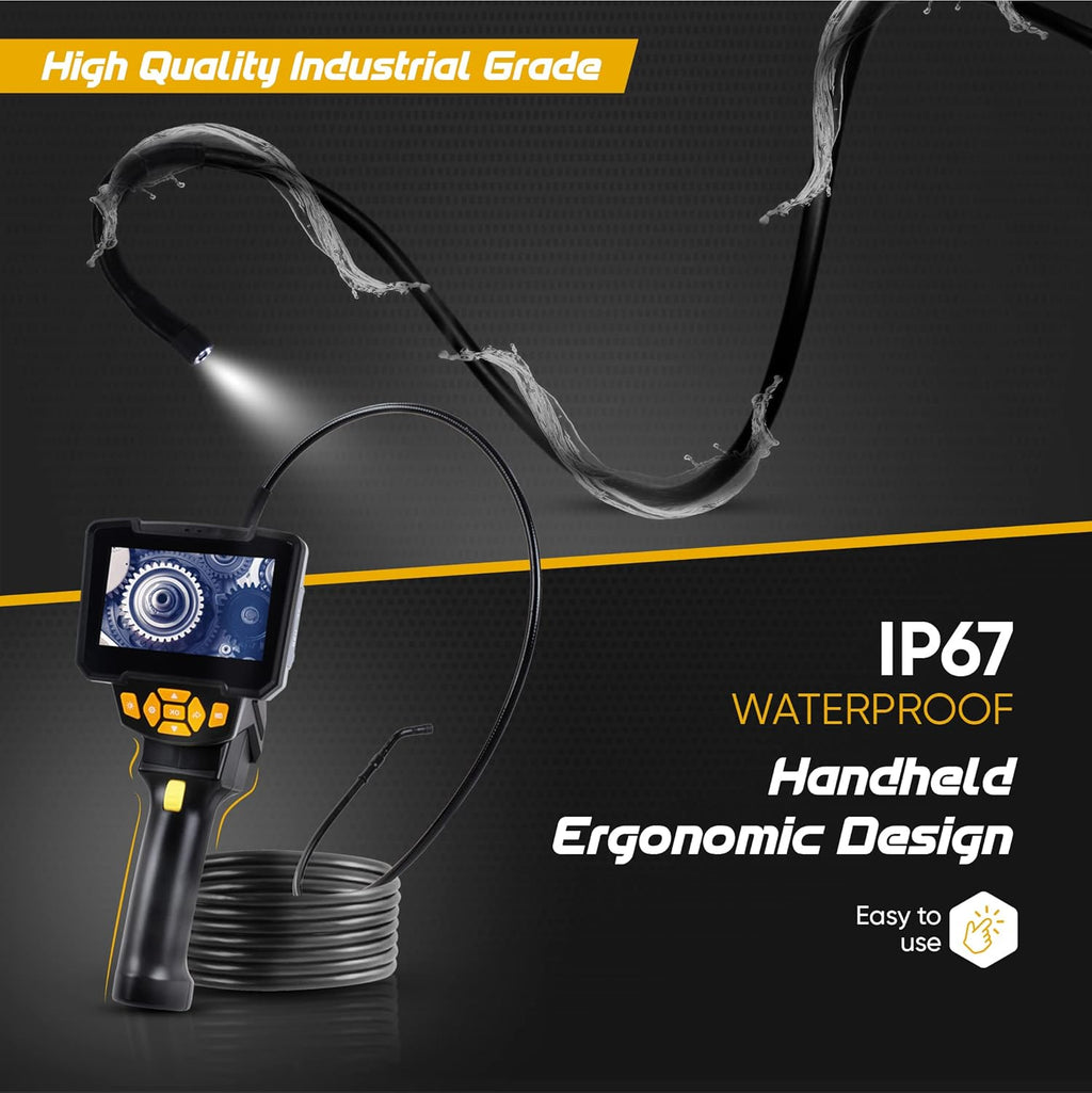Waterproof Borescope Inspection Camera with 4.3-Inch LCD Screen F66656