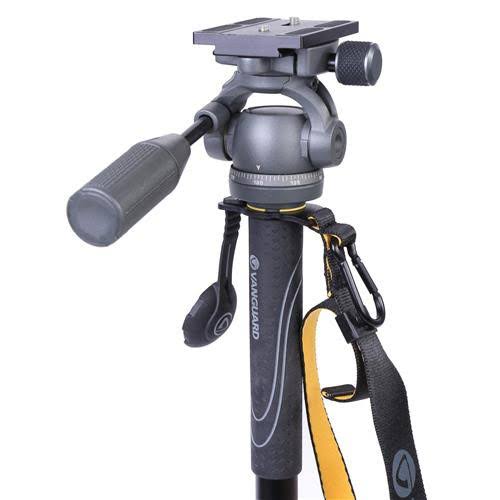 Aluminum Monopod with 2-Way Pan Head, 8.8 lbs Capacity, 64 inch Height, Black/Gray O8018