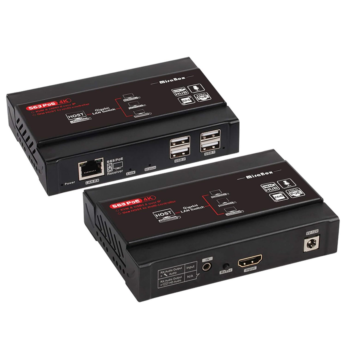 4K UHD KVM USB HDMI Extender Over IP Cat5e Cat6 R230463