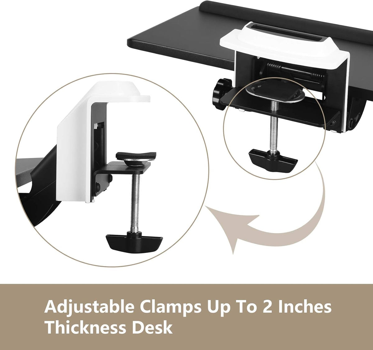 Adjustable Keyboard Tray with C Clamp Mount X300