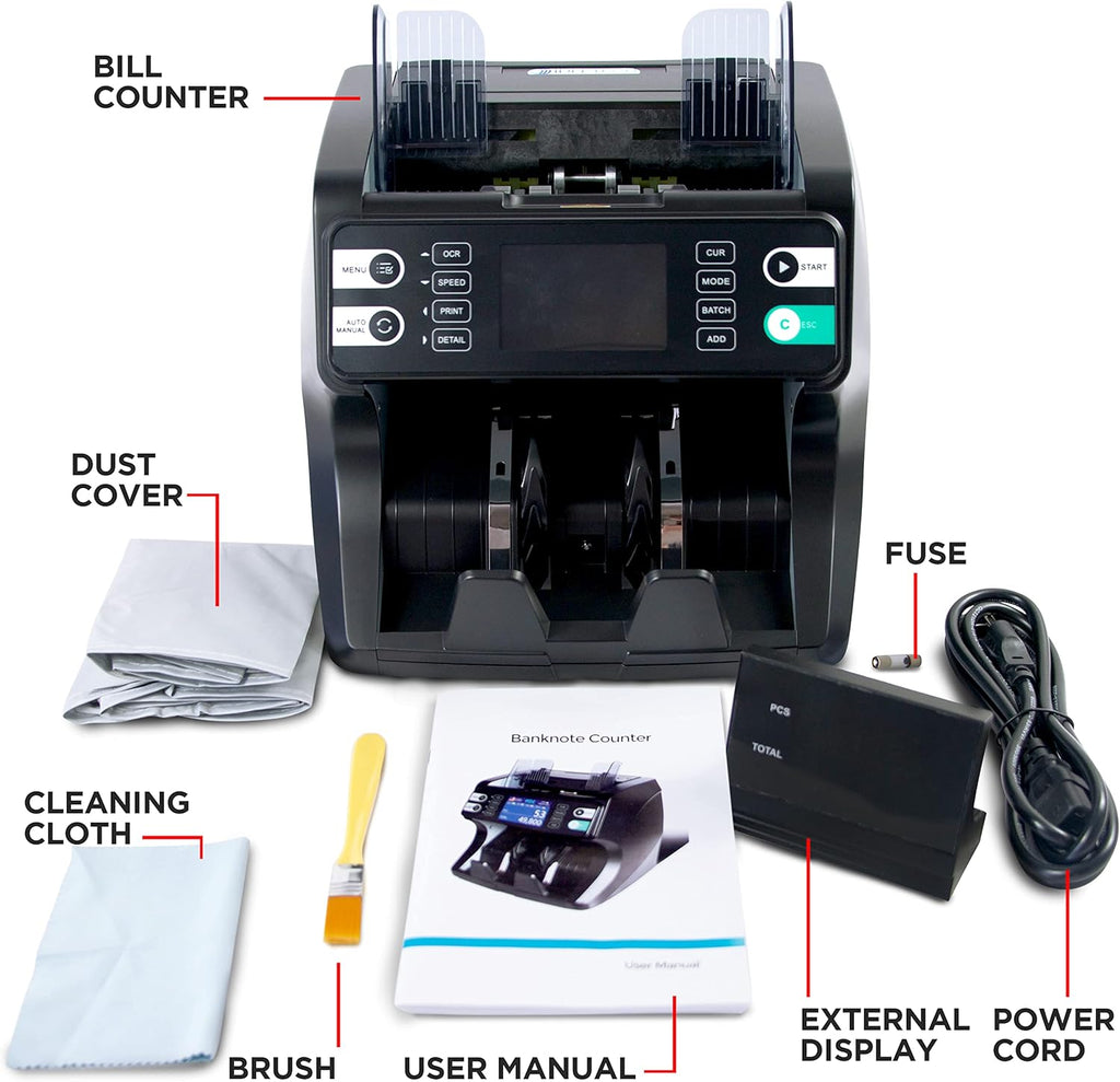 Multi-Currency Money Counter Machine with Counterfeit Detection L3361