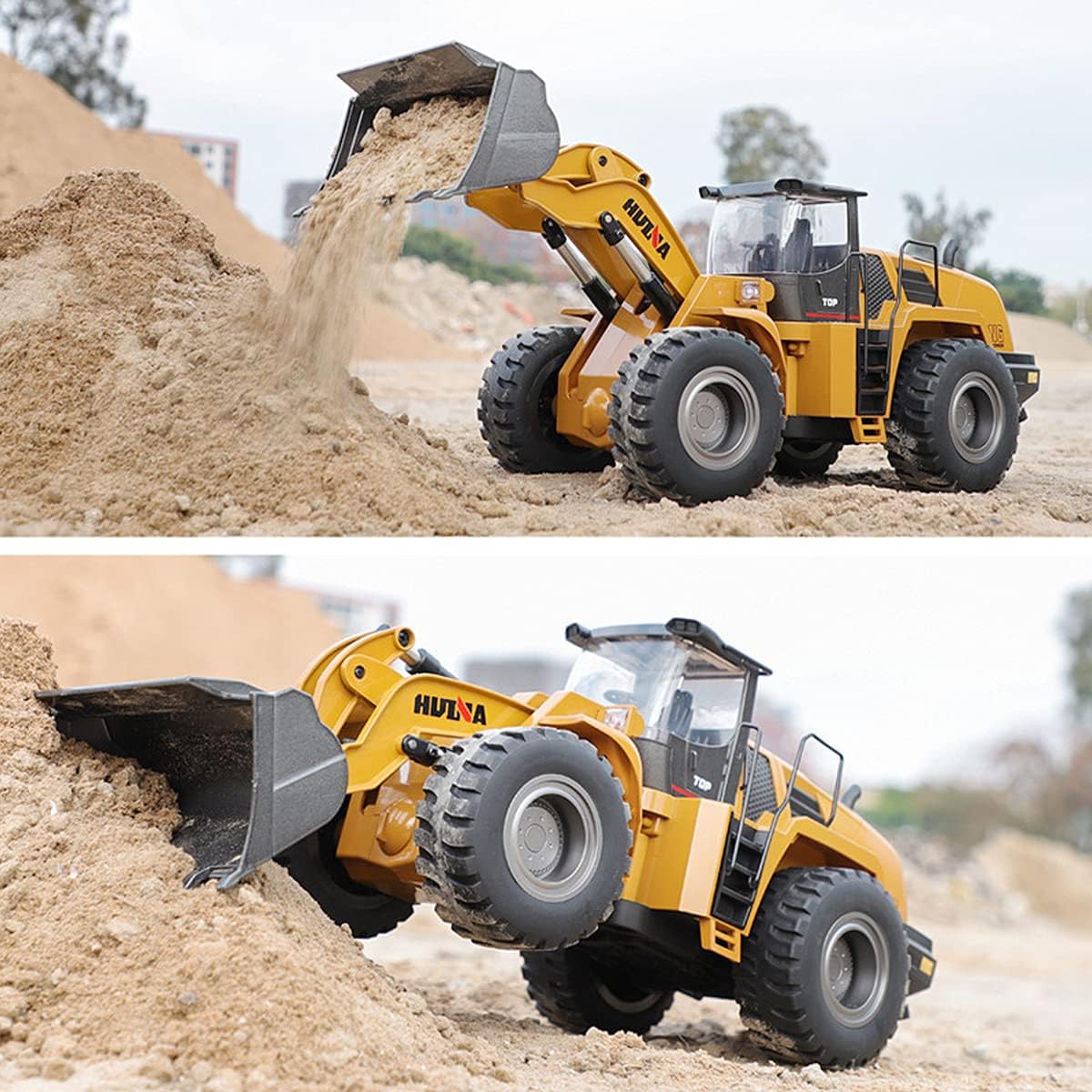 Remote Control 1/14 Scale Full Metal RC Construction Vehicle Toy with Light & Sound F975